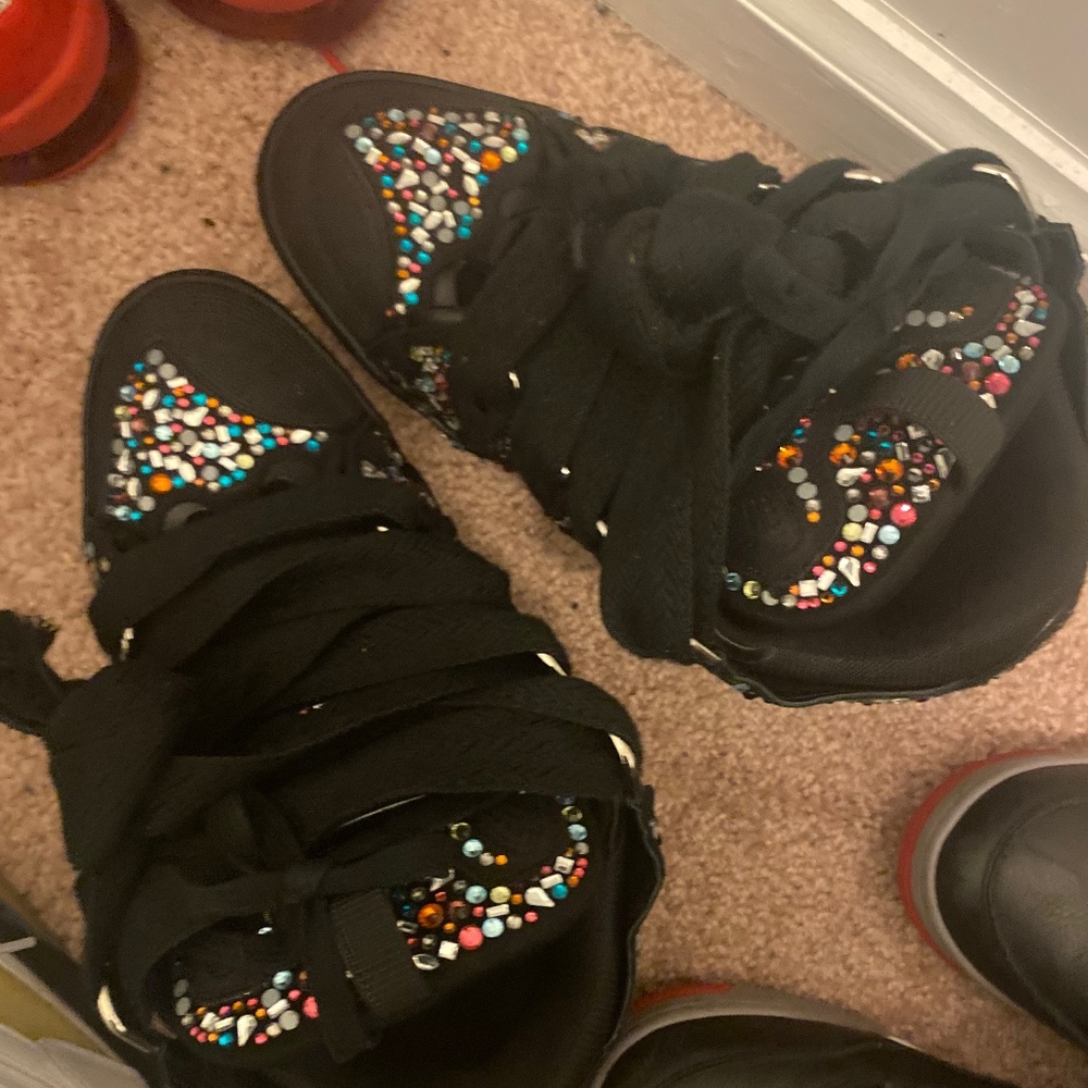 Lanvin black rhinestones